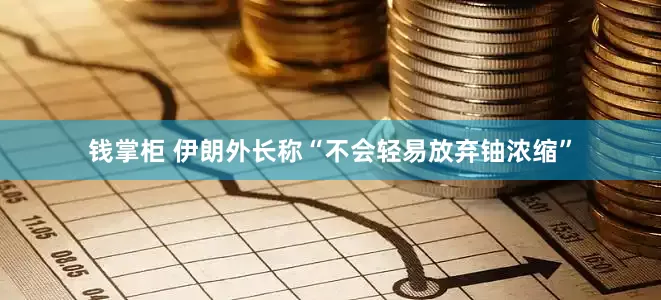 钱掌柜 伊朗外长称“不会轻易放弃铀浓缩”